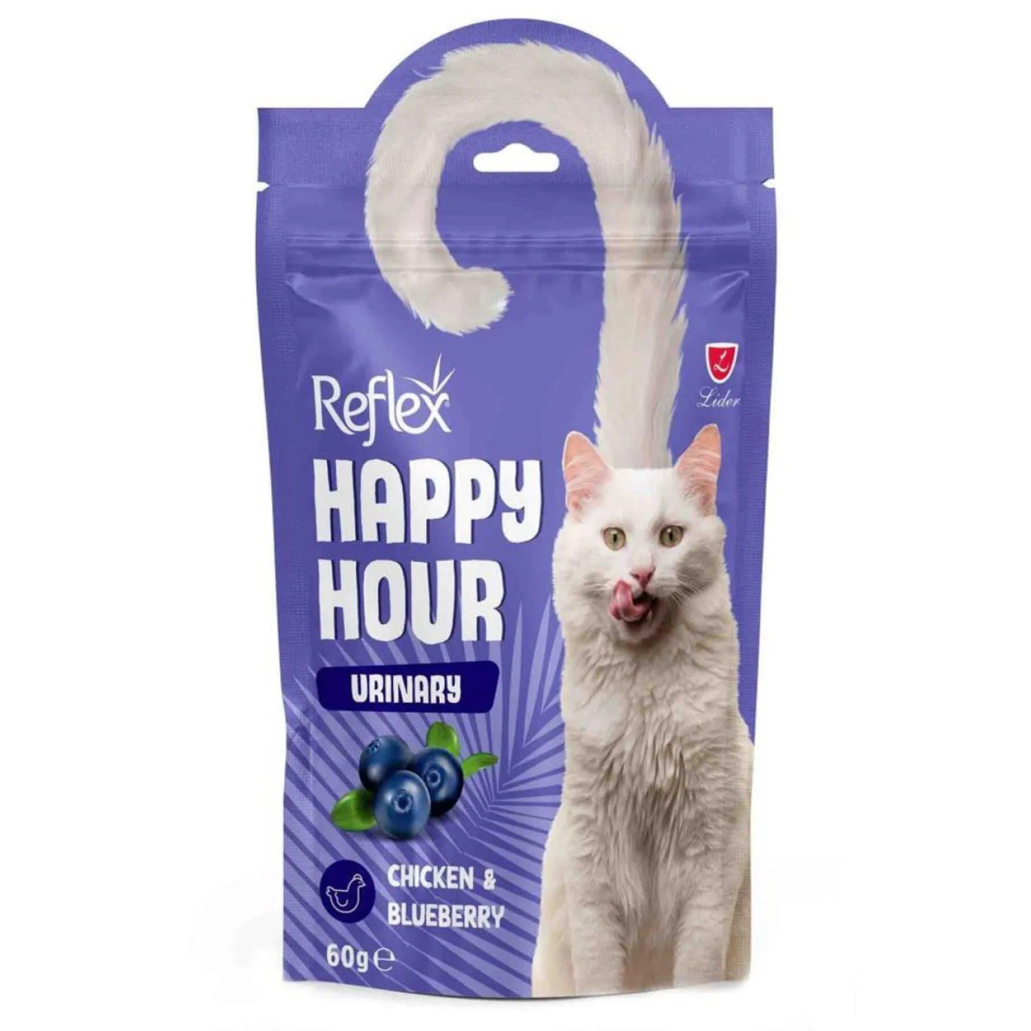 Reflex Happy Hour ласощі для котів з куркою та чорницею, урінарі