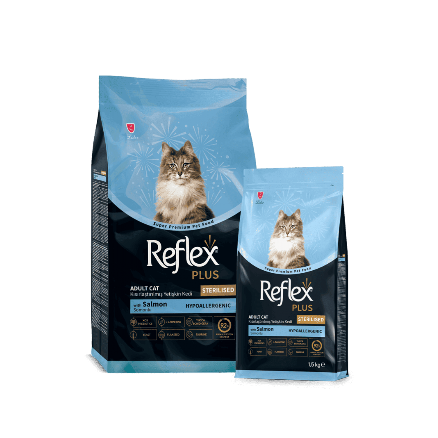 Reflex Plus Sterilised Повноцінний сухий корм для стерилізованих кішок з лососем