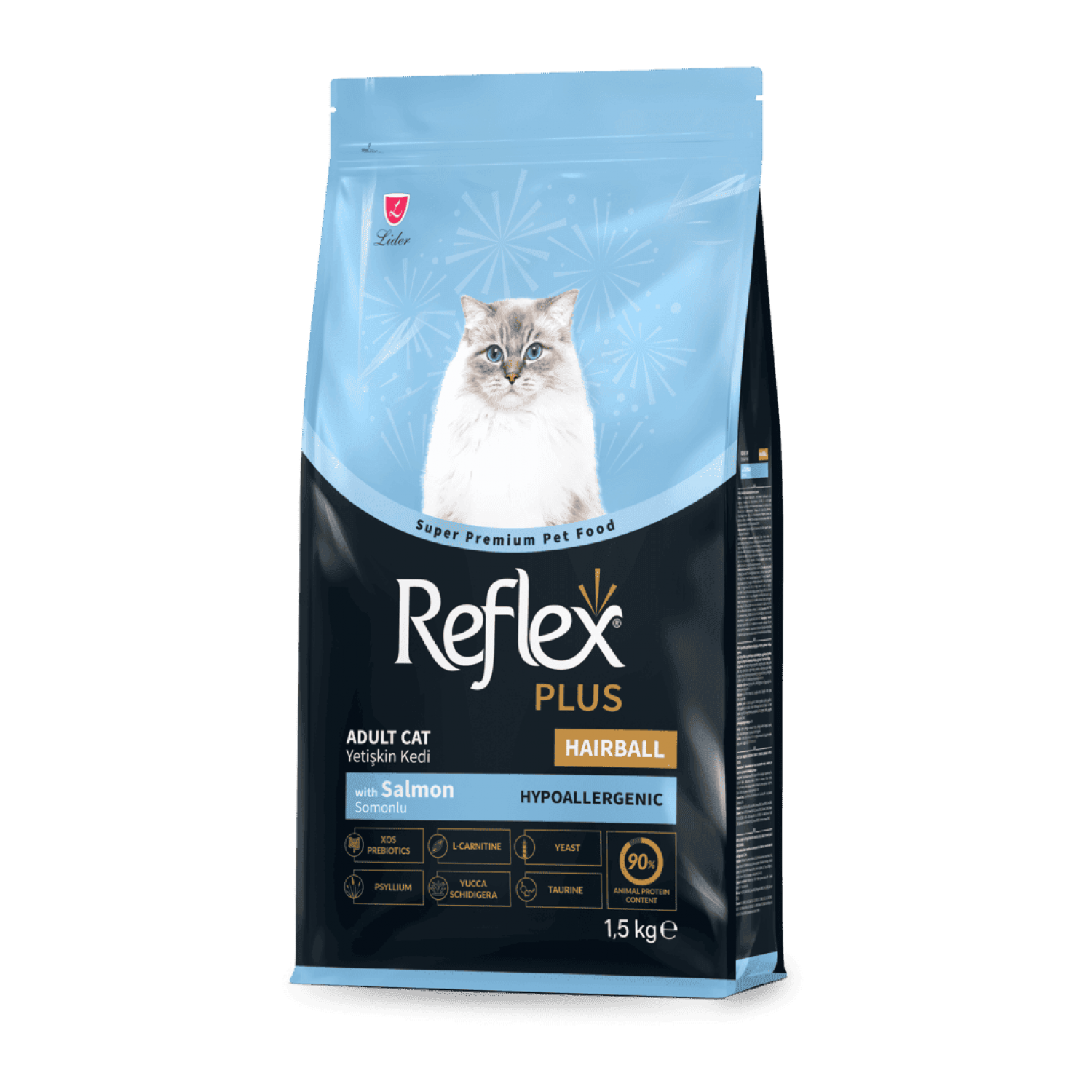 Reflex Plus Hairball Salmon сухий корм для котів, які живуть у приміщені та виведення шерсті з лососем