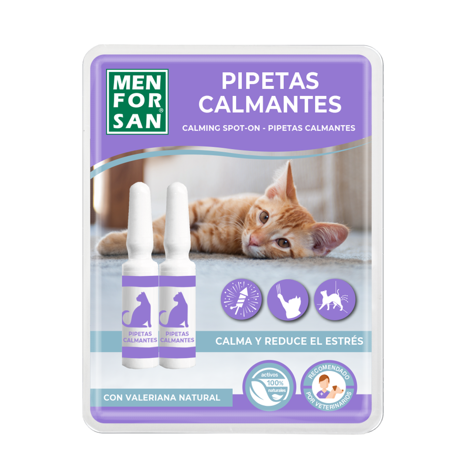MENFORSAN CALMING SPOT-ON заспокійливі краплі СПОТ-ОН для котів (2піпетки)