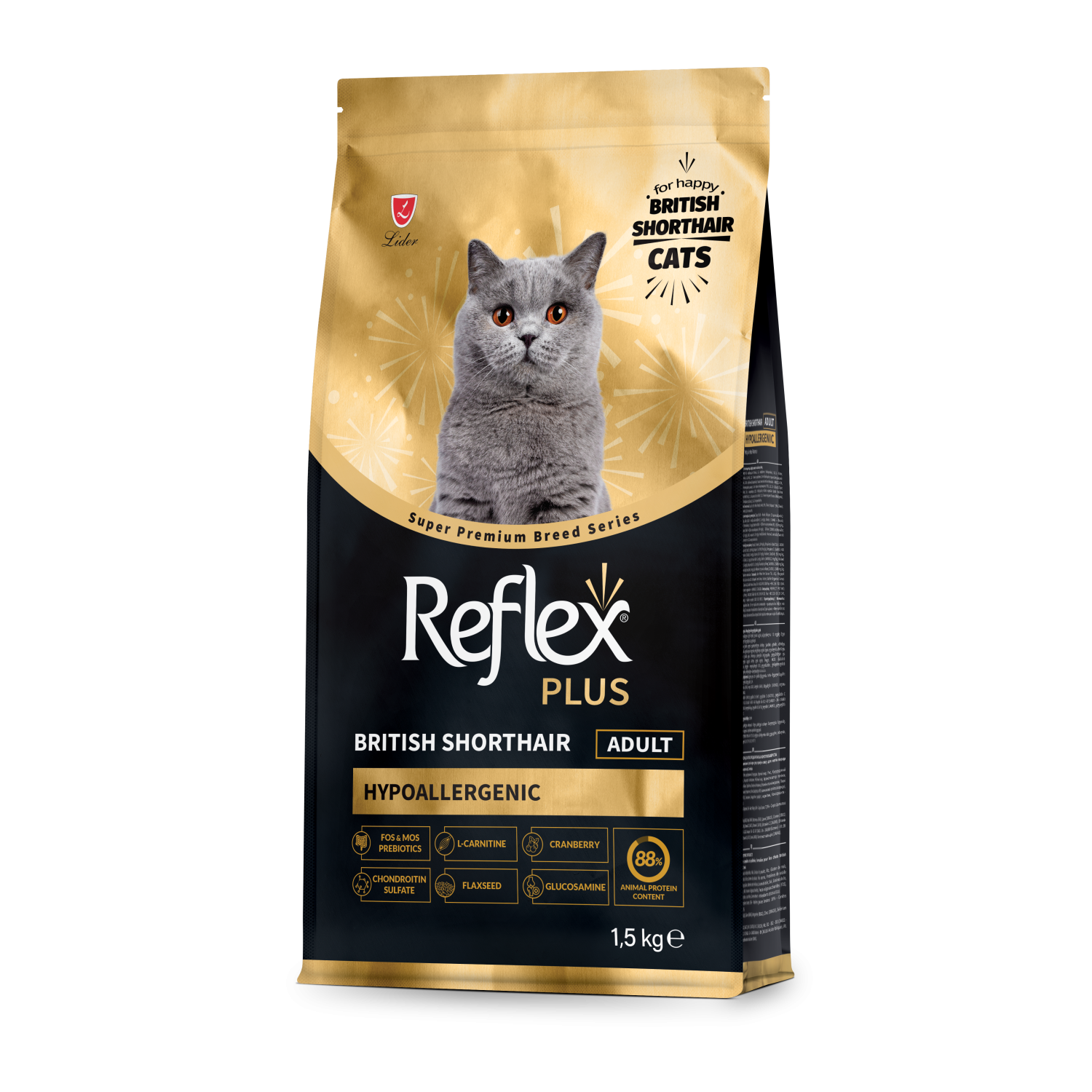 Reflex Plus British Shorthair Adult сухий корм для дорослих британських короткошерстих котів