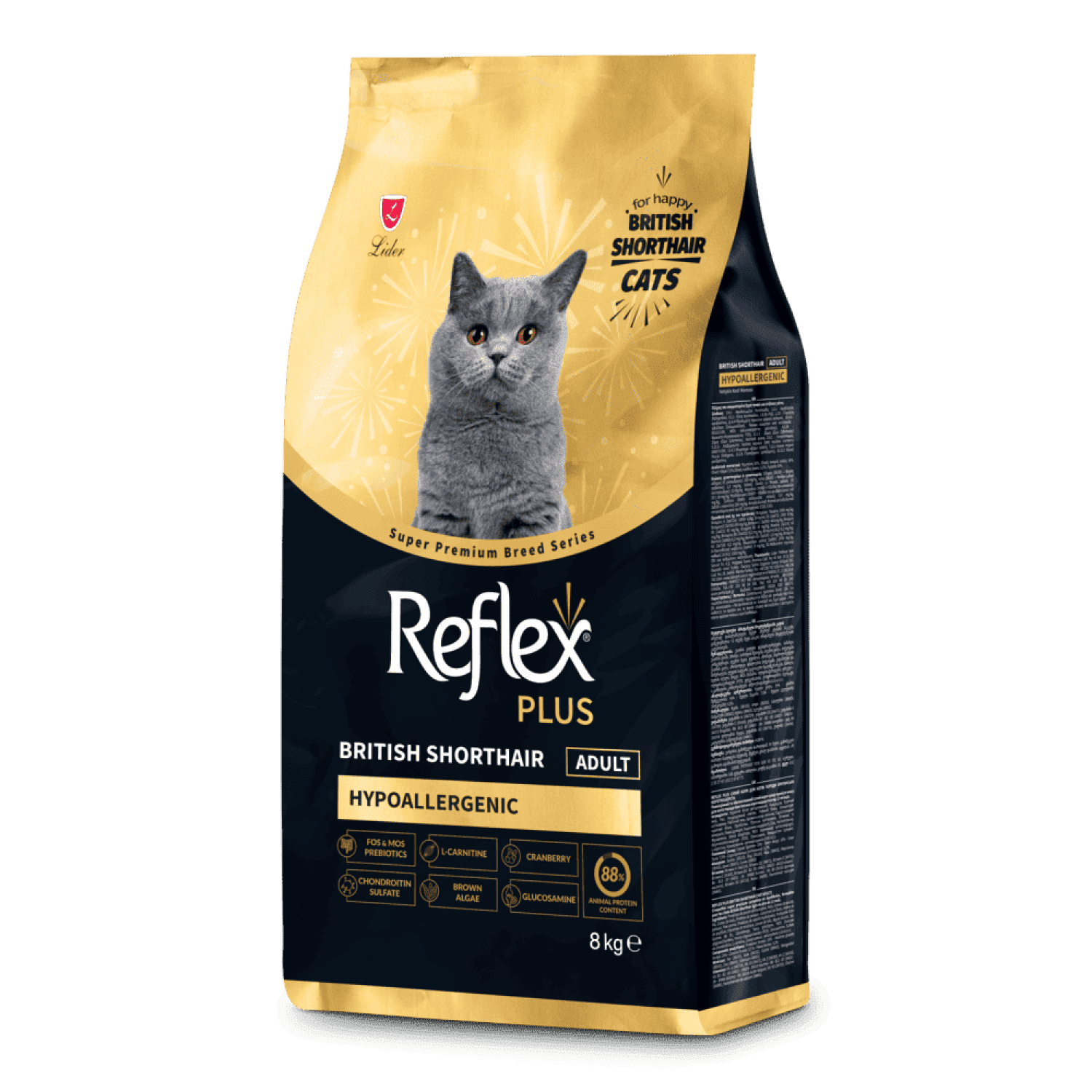 Reflex Plus British Shorthair Adult сухий корм для дорослих британських короткошерстих котів