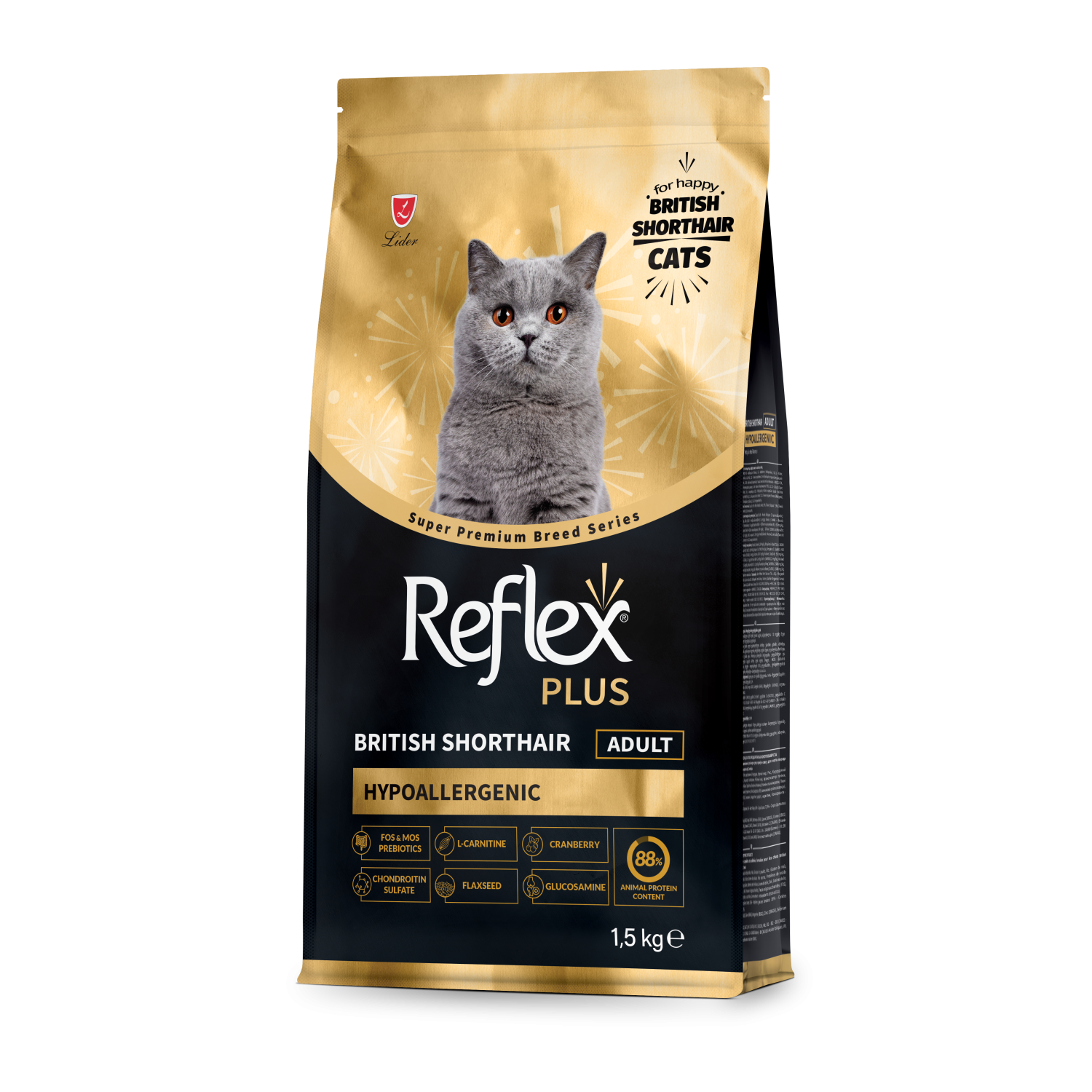 Reflex Plus British Shorthair Adult сухий корм для дорослих британських короткошерстих котів