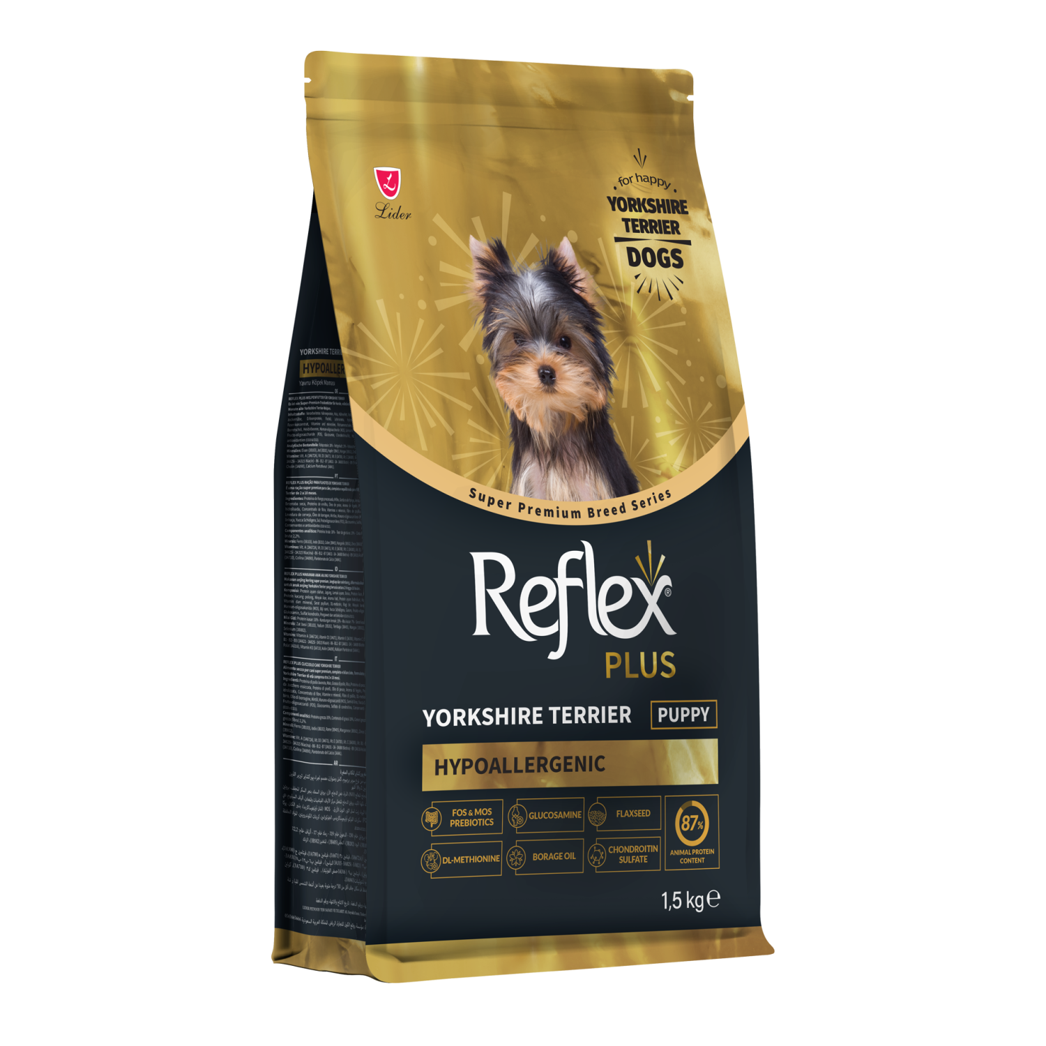 Reflex Plus Yorkshire Terrier Puppy сухий корм для цуценят йоркширського тер’єра від 2 до 10 місяців