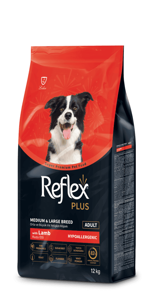 Reflex Plus Повноцінний сухий корм для собак середніх та великих порід з ягням