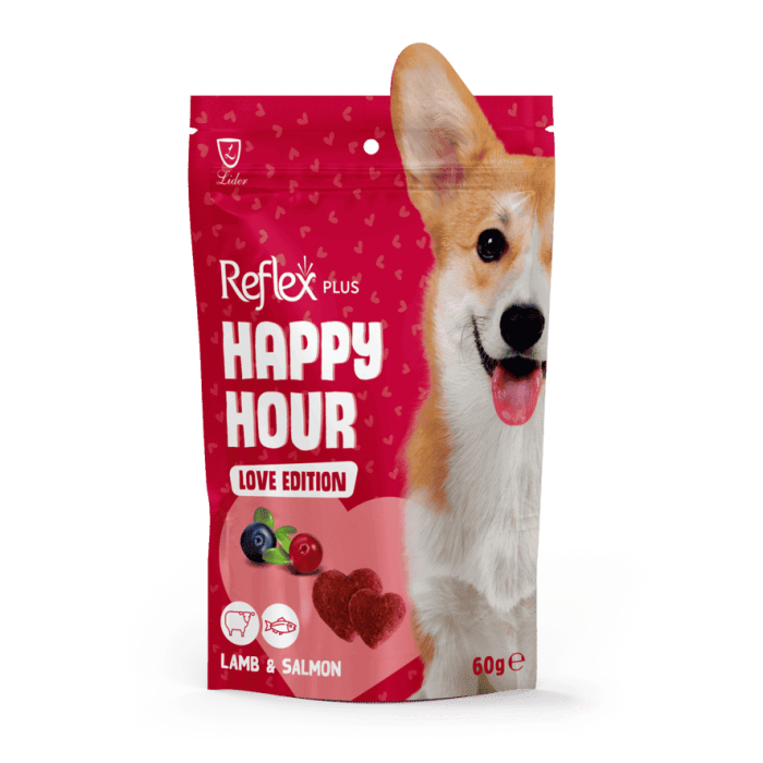 Reflex Plus Happy Hour Love Edition ласощі для собак з ягням та лососем