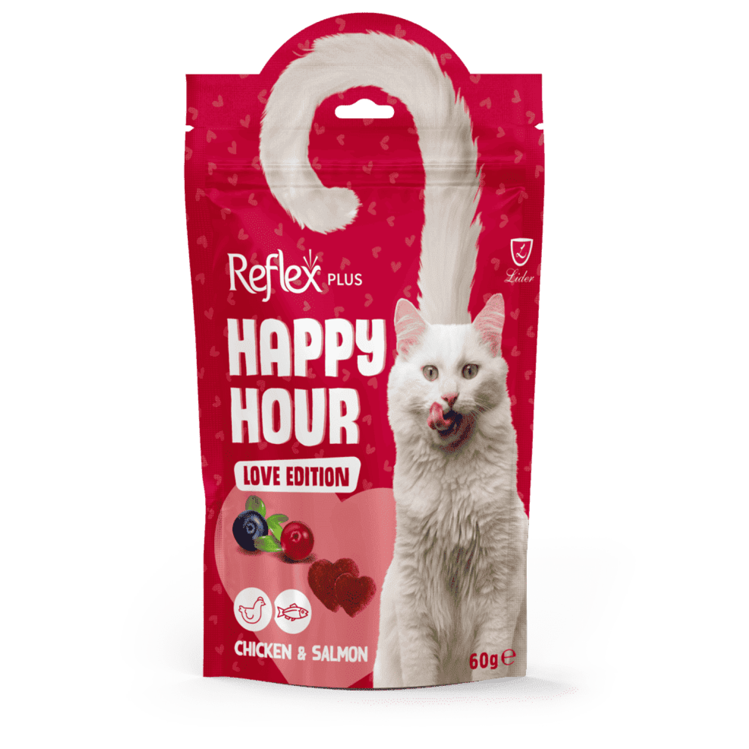 Reflex Plus Happy Hour Love Edition ласощі для котів з куркою та лососем