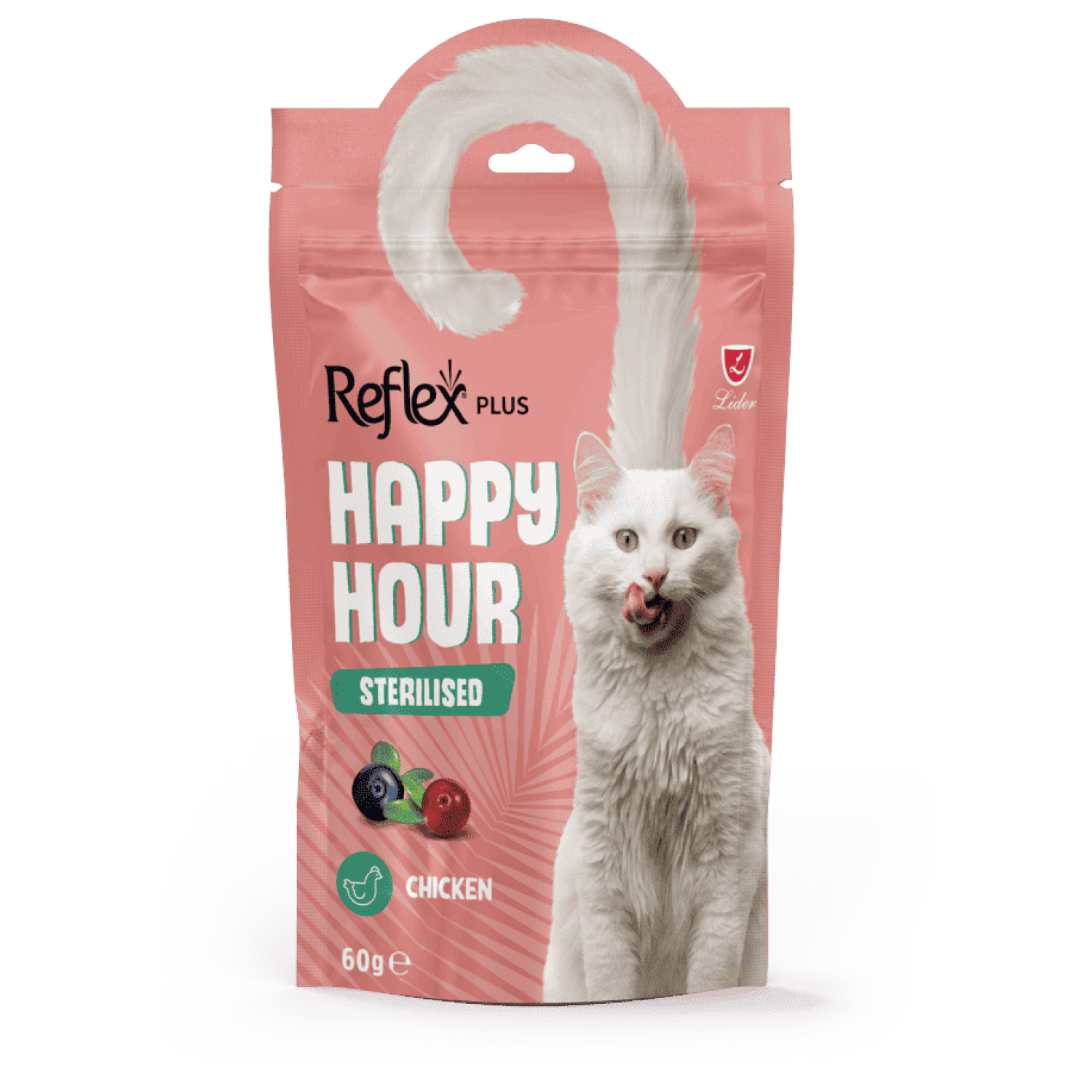 Reflex Plus Happy Hour ласощі для стерилізованих котів з куркою, лохиною та журавлиною